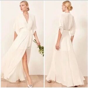 Reformation Winslow Maxi Dress in White Ivory Size Small NWT